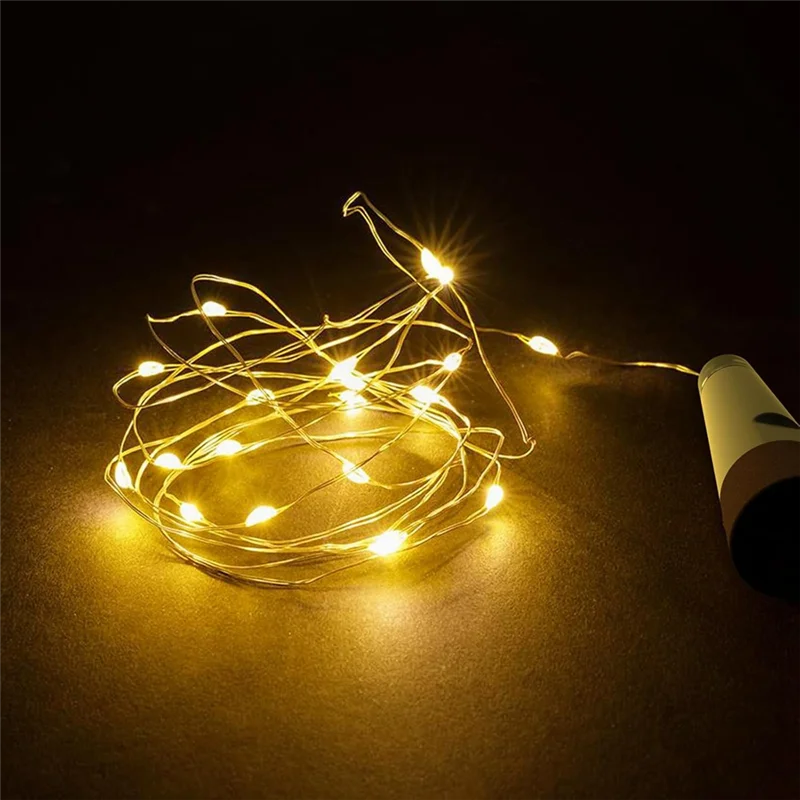 

MCGS-Wine Bottle Lights With Cork, USB Rechargeable Fairy Lights For Liquor Bottles , 20 LED String Lights Wire 4 Pack