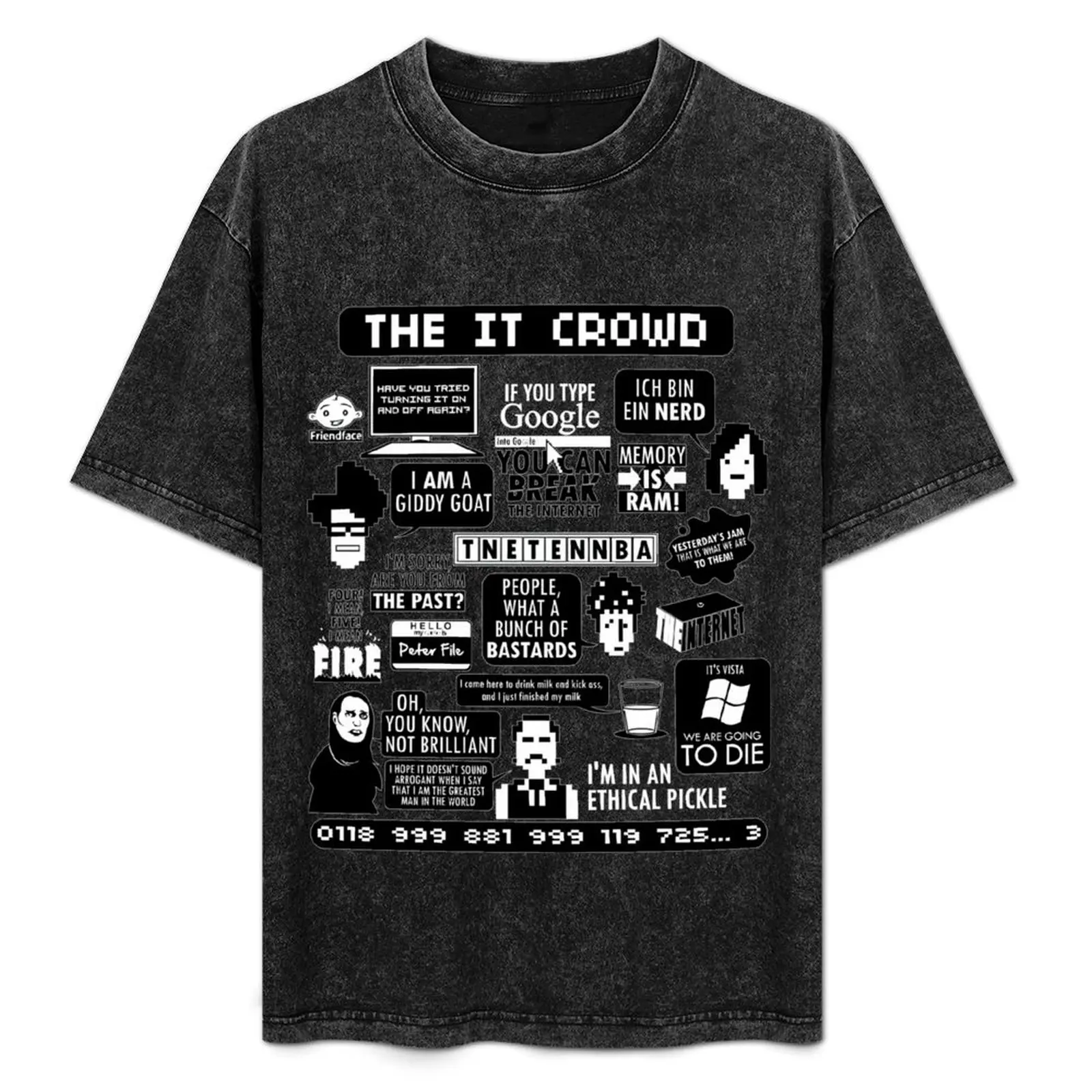 

The IT Crowd Quotes T-Shirt Soft Casual Short Sleeve Cotton Tee