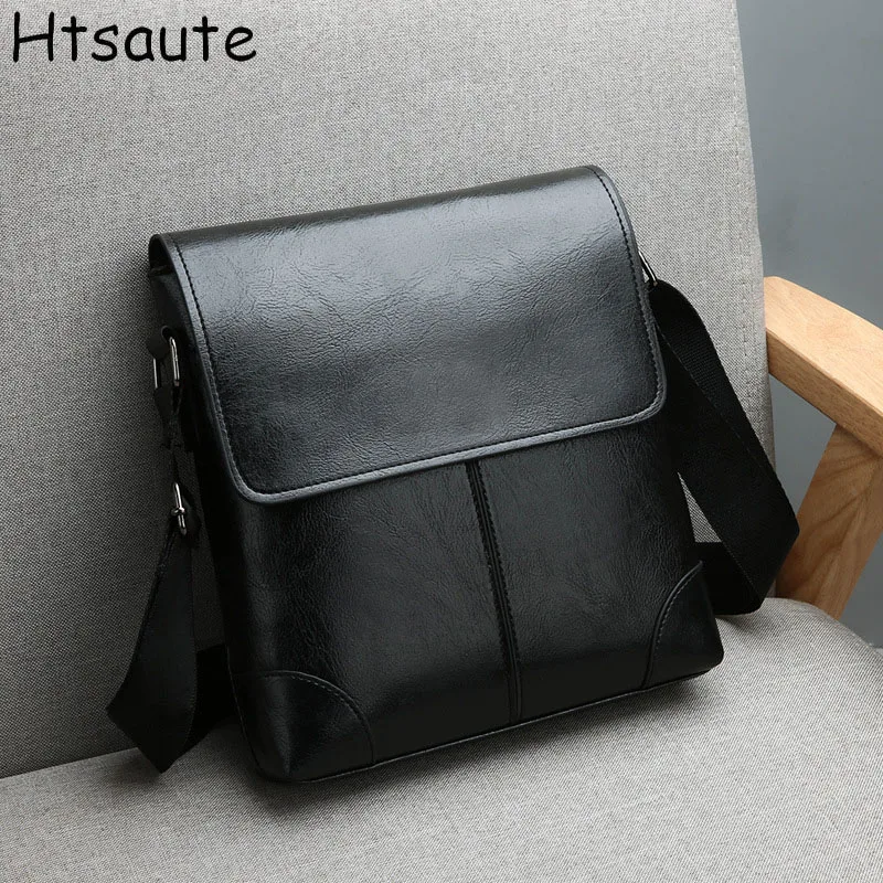 Bolso de lujo de cuero PU para hombre, bolsa de hombro, riñonera, cinturón, bolso cruzado informal para teléfono, Color sólido