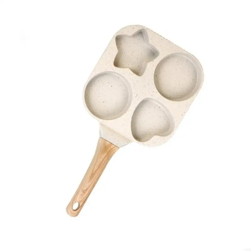 Nonstick Eggs Skillets Multi Compartment Frying Pan with Long Handle Convenient Kitchen Breakfast Cookware
