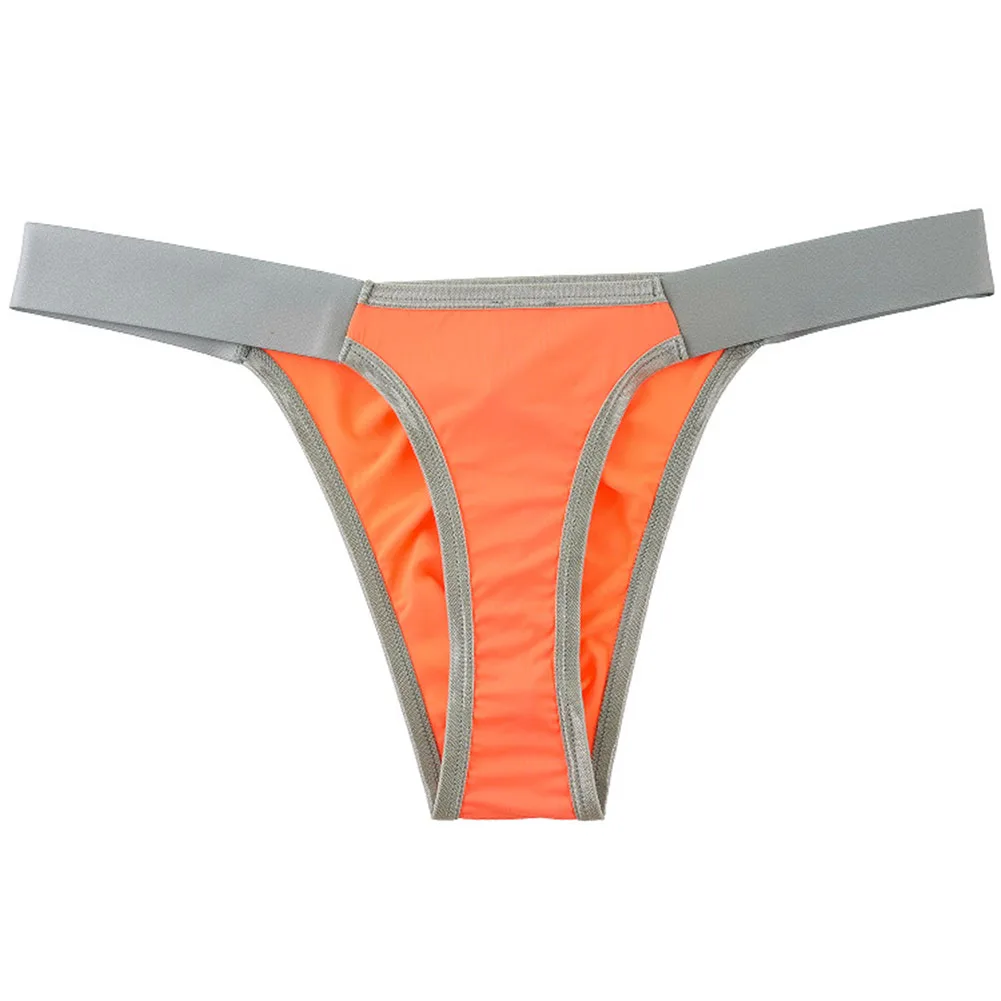 Sexy Pouch Underwear Men Thongs Pouch Front Splicing Pattern 80 Polyester 20 Spandex Men Sexy Underwear Thongs