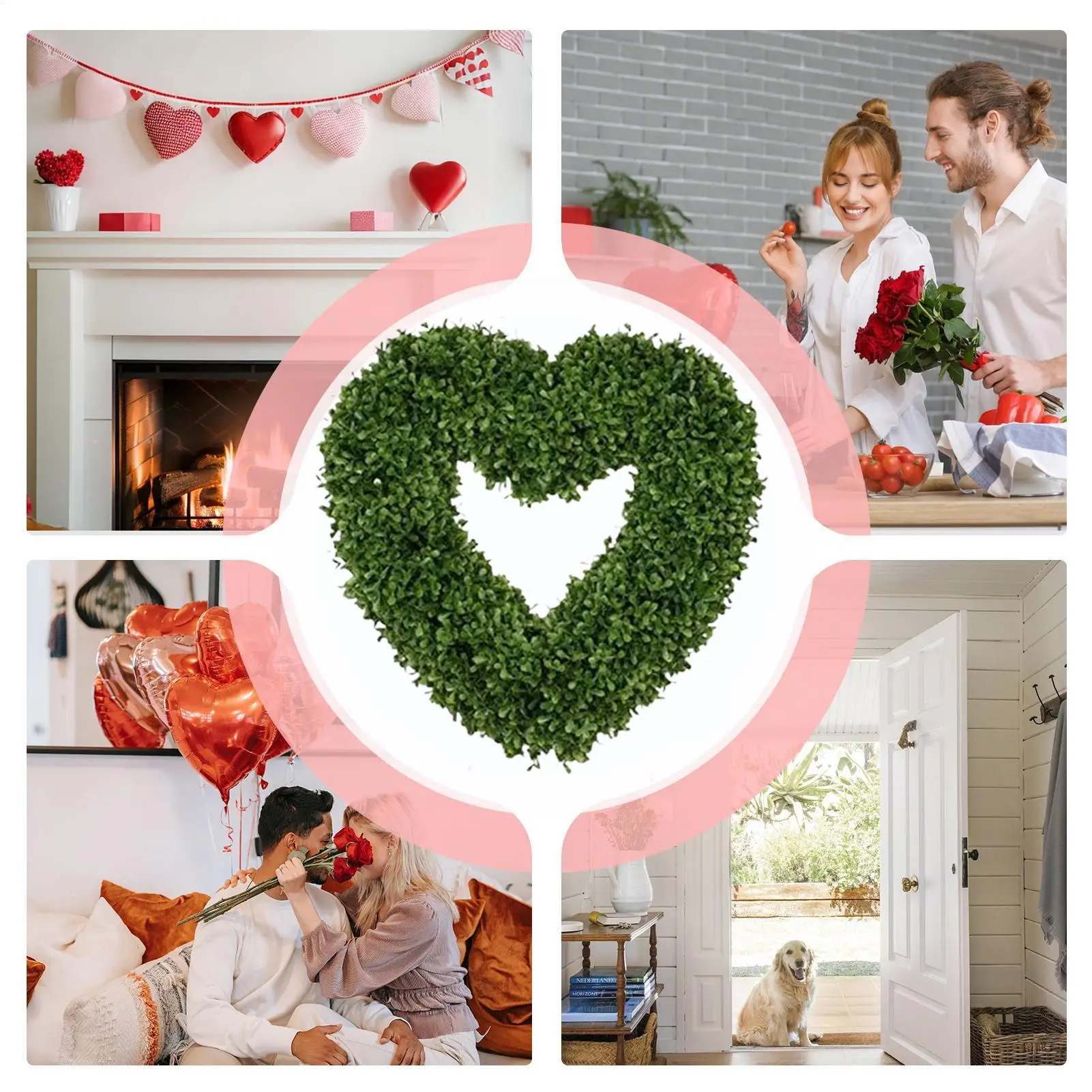 

Искусственное зеленое растение в горшке в форме сердца из самшита для Дня святого Валентина, маленькое, для дома и улицы, для гостиной, веранды, окна, сада