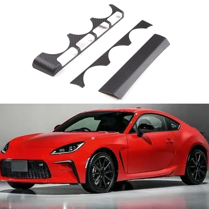 

Car Real Carbon Fiber Central Control Air Conditioning Mode Panel Trim Stickers For Subaru BRZ Toyota 86 2022