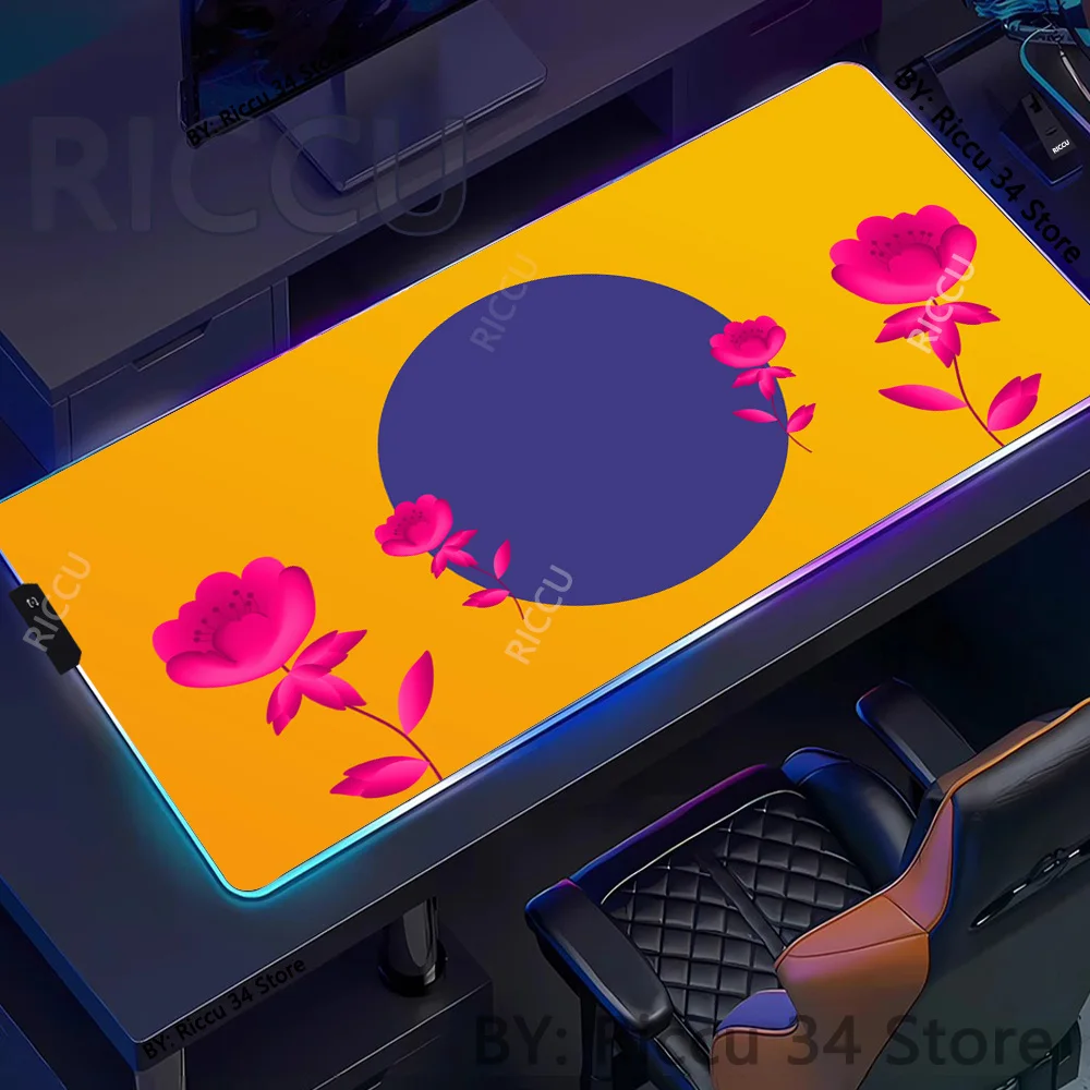 RGB HD Sun simple art PC Gamer Computer Mousepad XXL Mechanical Keyboard New Mouse Pad Carpet Non-Slip Office Mouse Mat