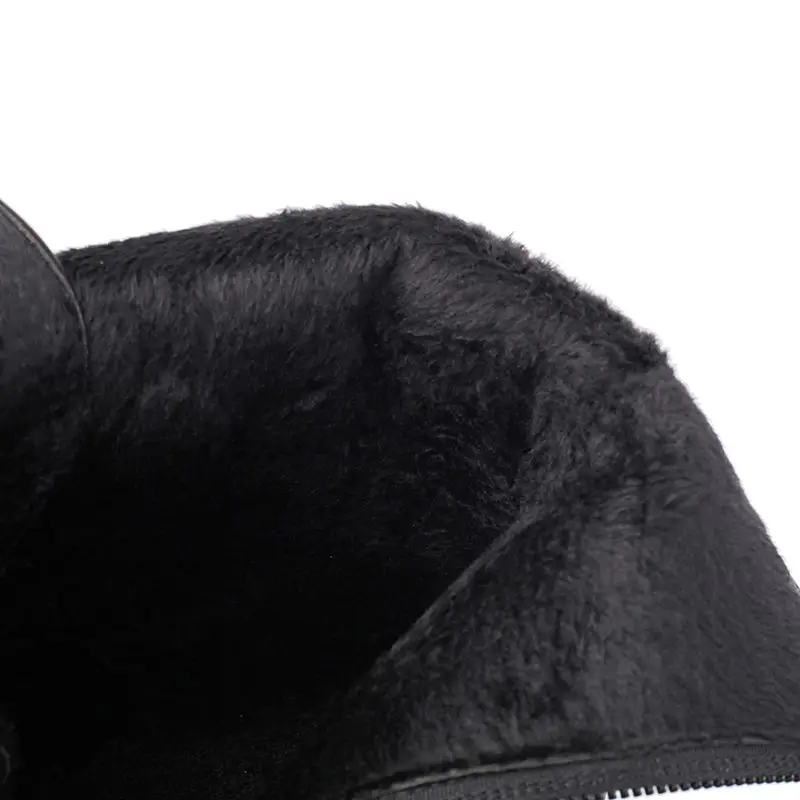 

ASILETO 2025 Новый дизайн Женские сапоги до середины икры с круглым носком на блочном каблуке 5 см на молнии на шнуровке Большие размеры 46 47 48 Мода для свиданий Bota