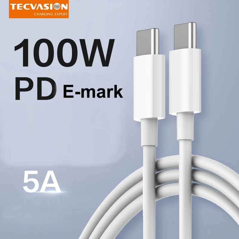 5A PD 100W 2m Kabel USB C do C do iPhone iPad Typ C do USB typu C Kabel E-Mark do Macbooka Pro Huawei Xiaomi Laptop