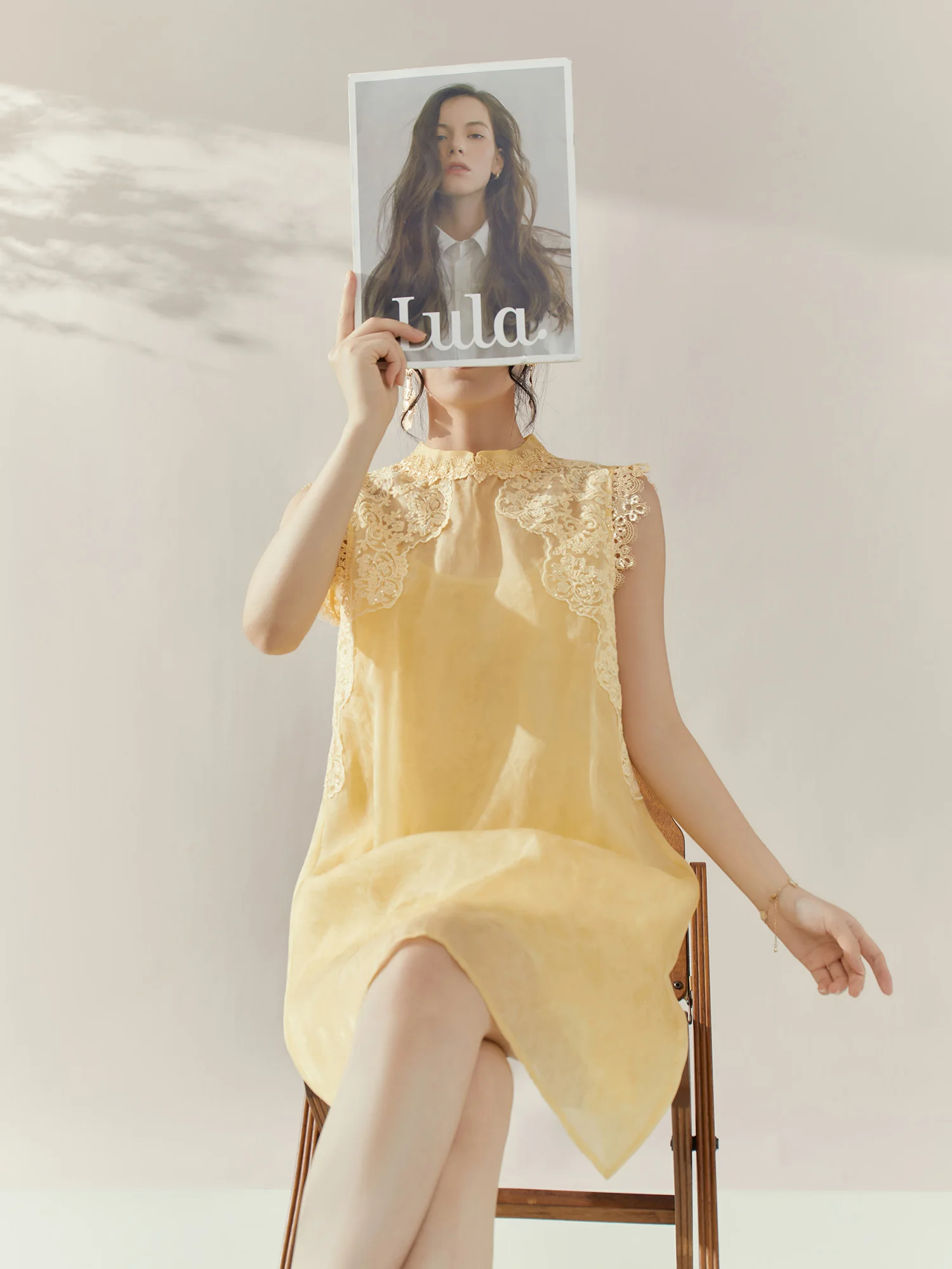 エレニューチャイニーズスレサマードフローイングエラスヴェルレース刺繍ホローアウトポリエステル生地Hバージョンカジュアルウェア