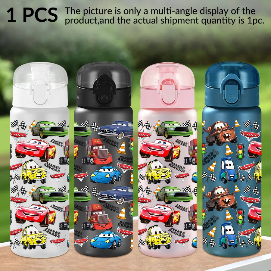 1 Stück Disney, Auto, Rennmuster 26 Unzen Kunststoff-Wasserflasche, Outdoor-Sport-Wasserbecher, Geburtstags-/Schulgeschenk