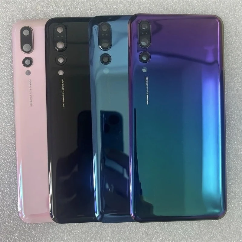 A+++ For Huawei P20 Pro Battery Cover Back 3D Glass Panel Rear Door Housing Case with Camera Glass Lens Replacement Parts