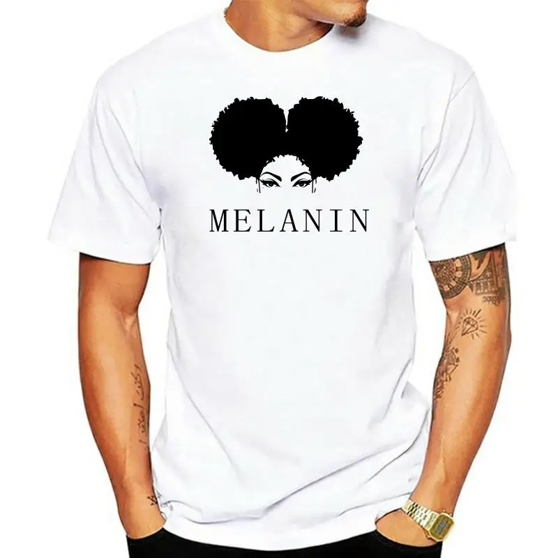 new summer style Melanin Poppin t shirt women clothes 2022 black african girl solid tshirt femme oversize shirt tumblr tops tee