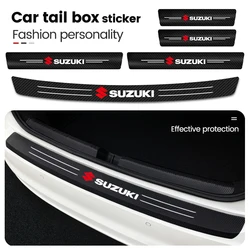 Autodeur Drempelstickers Voor Suzuki Swift Jimny Vitara Accessoire Koolstofvezel Strip Kofferbak Achterbumper Beschermer Krasbeschermer