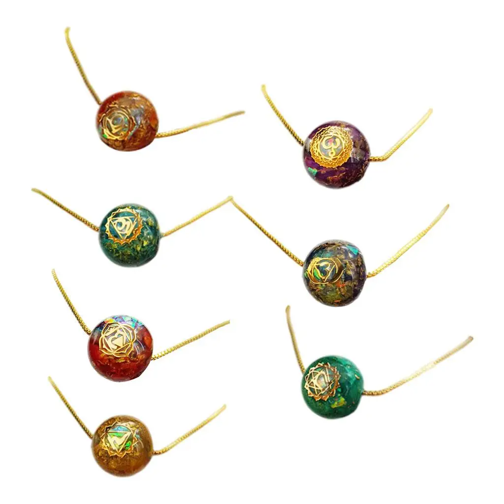 

7 Chakra Necklace Protection Pendant Adjustable for Women Men Kids