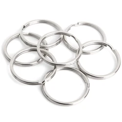 20/50/100pcs Key Rings 15/20/25/28/30/32/35mm Round Flat Line Split Rings Keyring for Making Keychain DIY Findings