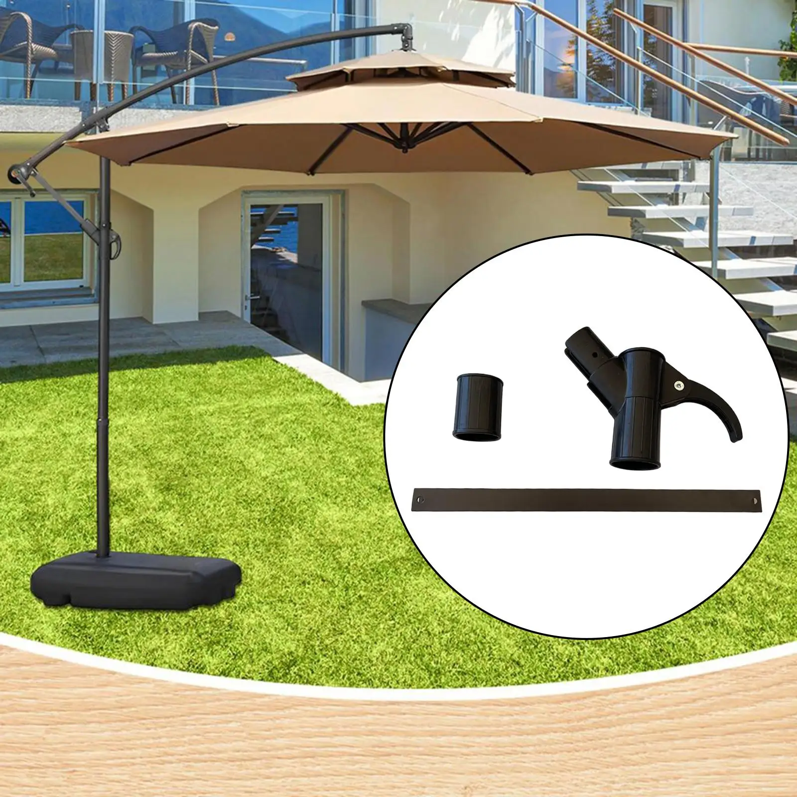 Patio Umbrella Lifting Fixed Handle Heavy Duty Deck Patio Umbrella Accessories for Yard Beach Picnic Garden Leisure Umbrella