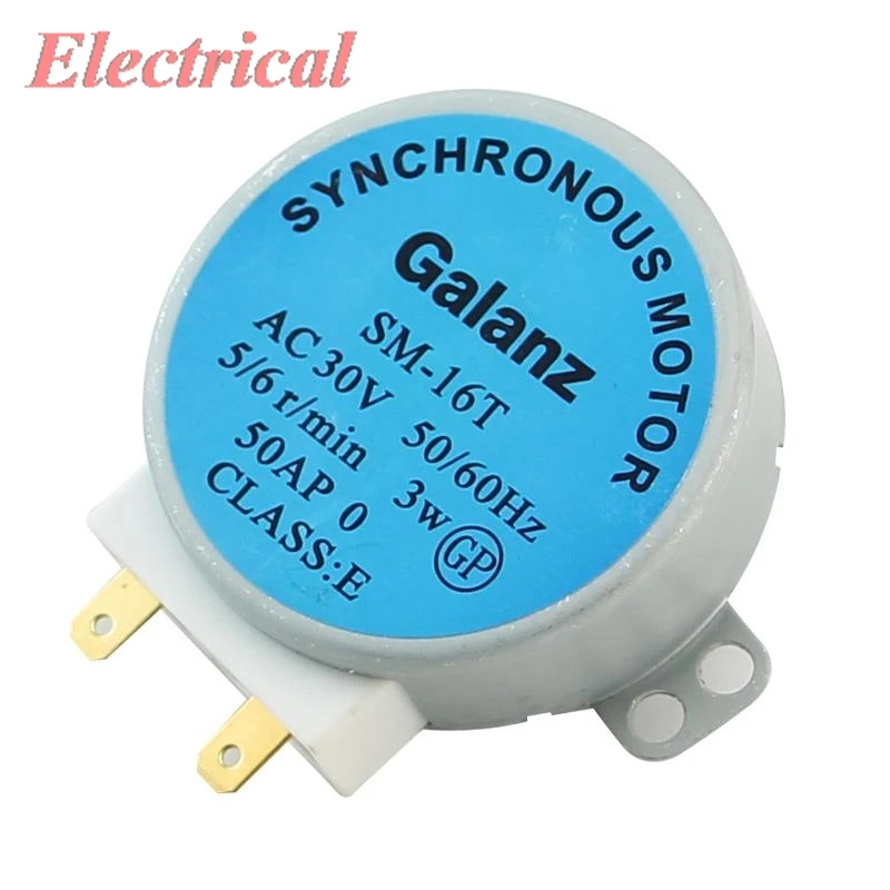 1PC 동기 모터 SM-16T AC 30V 3W 5/6 RPM 50/60Hz 전자레인지 턴테이블용 50 x 18mm/ 2" x 0.7"(D*H)