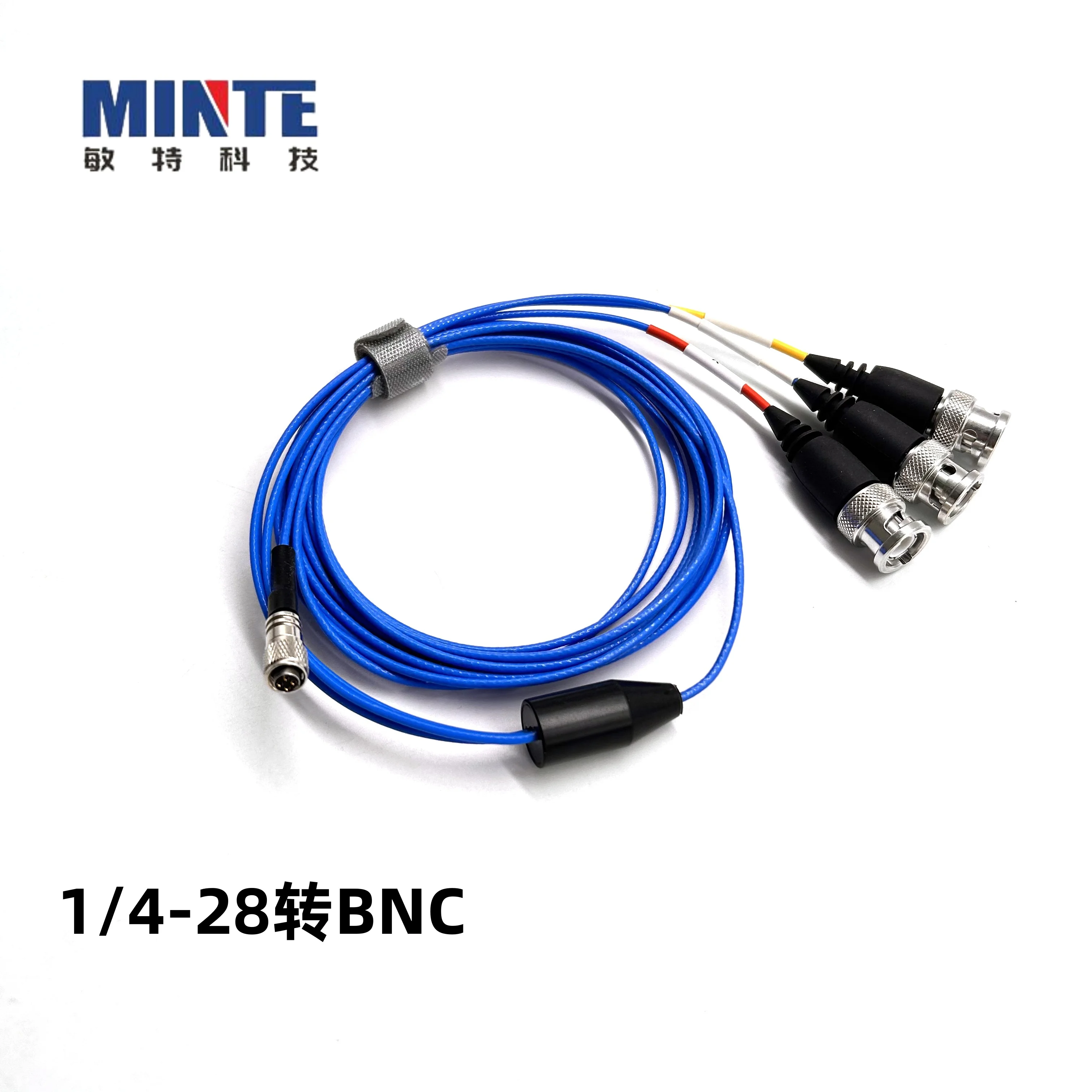 

1/4-28UNF to BNC four core connector suitable for PCB three-axis sensor vibration acceleration connection wire