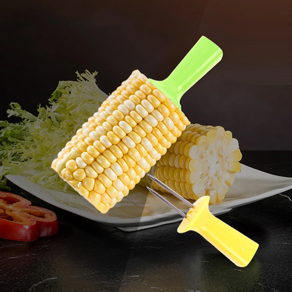 

Stainless Steel 8Pcs Corn Holders Roasting Sticks BBQ Forks for Grilling Meat Fruit Skewers Outdoor Camping Cookware Assorted