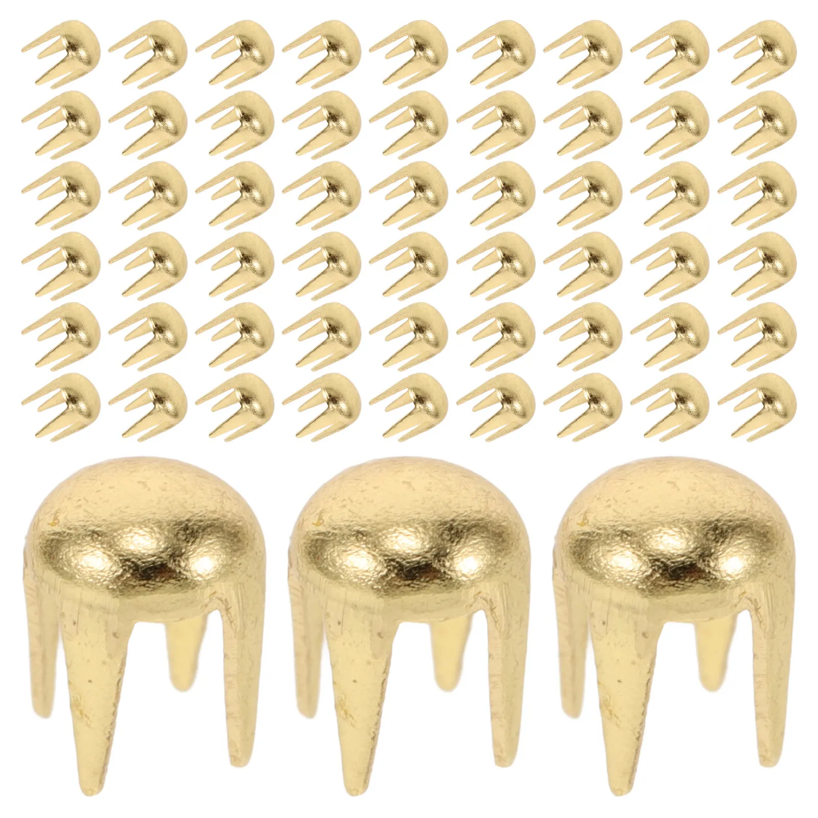 Multi Color Mini Claw Rivets Gold Round Dome Studs Metal Punk Spikes for DIY Leathercraft Clothes Belt Bag Shoes Accessories