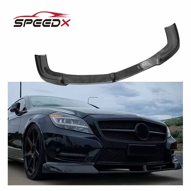 

For W218 V Style Carbon Front Lip Body Kit W218 V Style Carbon Fiber Front Bumper Lip