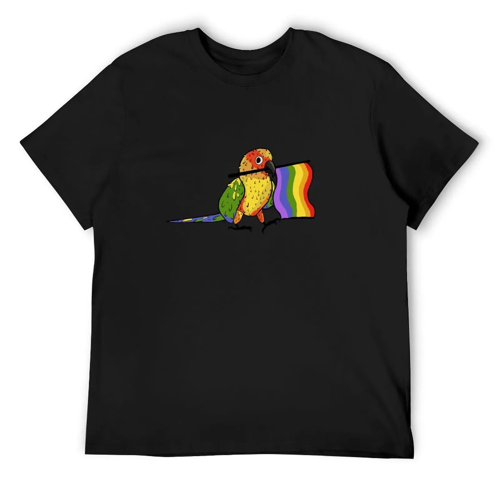 Pride parrots - LGBTQ+ sun conure T-Shirt quick drying plus size clothes shirts graphic compression shirt men