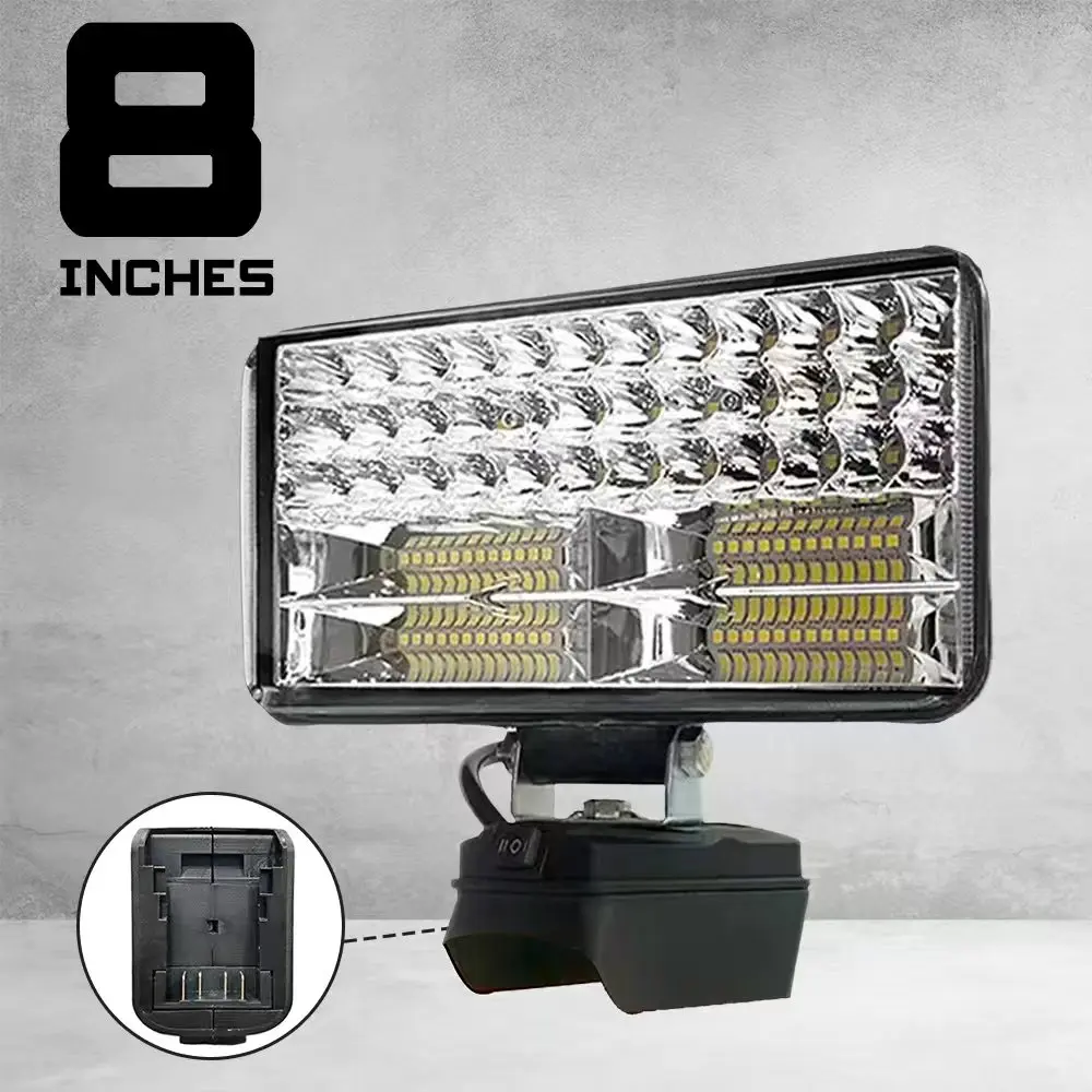 OUTLULU LED الأضواء المحمولة اللاسلكي يده ضوء للعمل في الهواء الطلق الصيد الطوارئ 3/4/5/8 بوصة يناسب بطارية ديوالت 18 فولت