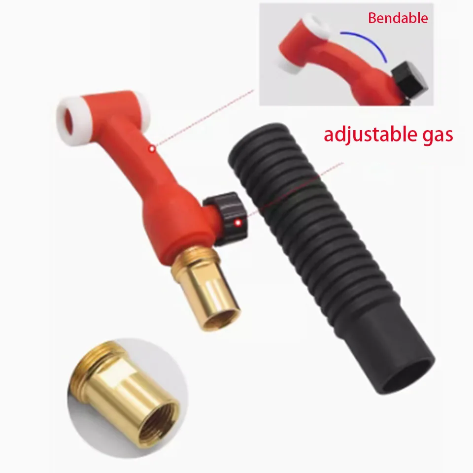 Wp-26 Argon Arc Welding Gun Head Argon Arc Welding Machine Accessories With Gas Volume Adjustment Switch Wp-17 Gun Head