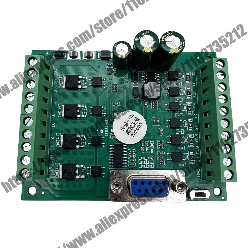 FX2N-10MT 10MR  DC24V Power Transistor Board 6 In 4 Out High Speed Count PLC 0-10VAnalog