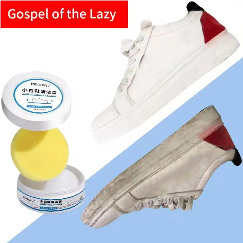 Waterless Cleaning Cream White Shoes Cleaning Cream White Cream Shoes Clean Shoes, Shoes Canvas Sports Wash Shoes, Free Cle X4N2