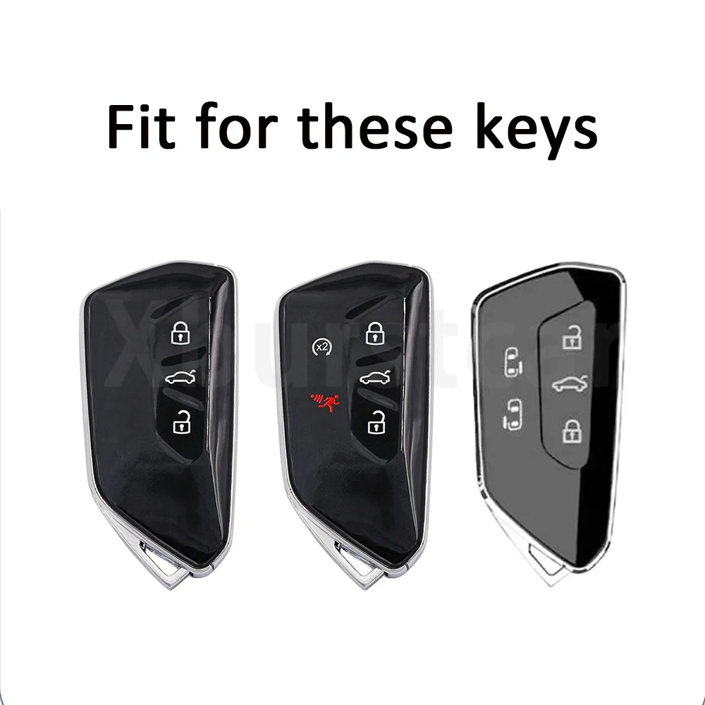Transparent TPU Auto Keyless Shell Fob Holder Car Key Case for Vw Golf 8 ID4 Cupra Formentor Tarraco Mk7 Skoda Octavia 4 Seat
