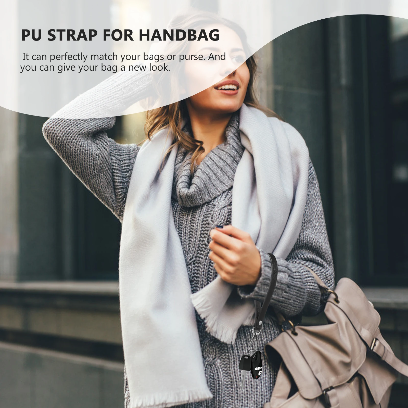 

Wrist Strap for Bag Handbag Belt PU Straps Black Purse Classic Design Durable Replacement DIY Projects Gift Bag Accessories