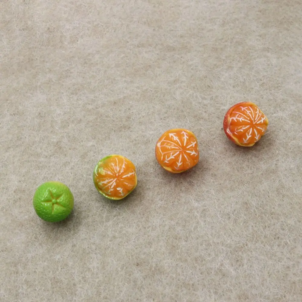 15Pcs Portable Creative Simulated Fruit Push Pins 3D Reusable Orange Pushpins Cute Multifunctional Thumb Tacks Stationery