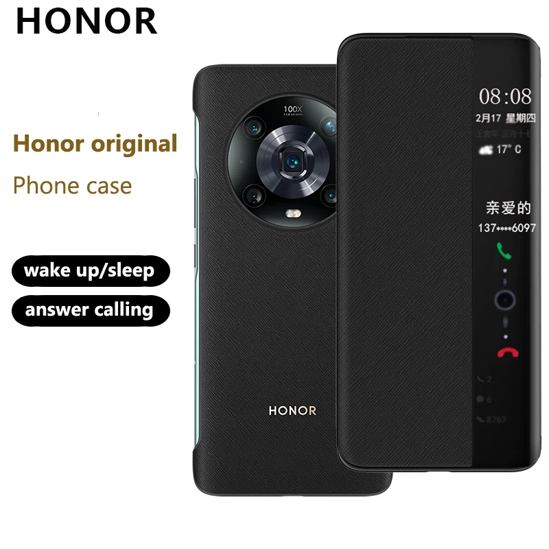 Original Honor Magic 4 Pro case smart cover flip leather 360 shockproof Magic V Magic 4 case Honor Magic4 Pro phone case