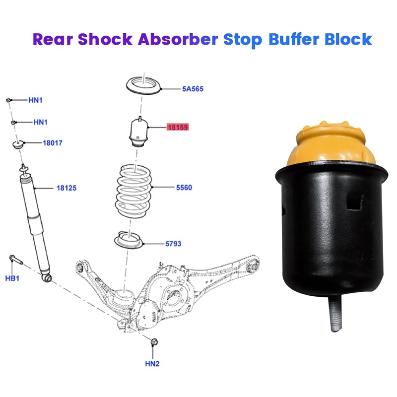 

Автомобильный задний амортизатор стоп-блок 7T4Z-18159-AA для Ford Edge LINCOLN MKX 2007-2015, буфер амортизатора 7T4Z18159A
