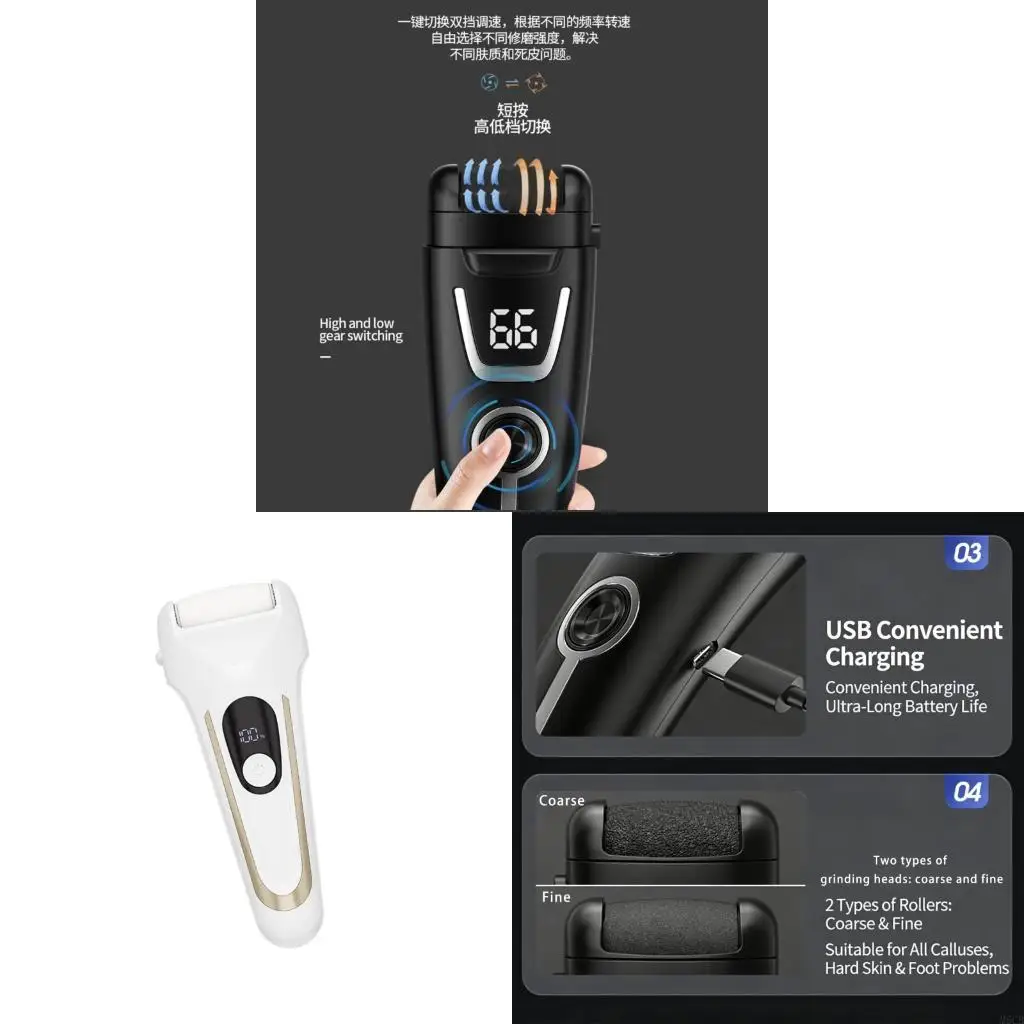 

M6CB Electric Foot Callus Remover Foot Dead Skin Remover Rechargeable Foot Scrubber