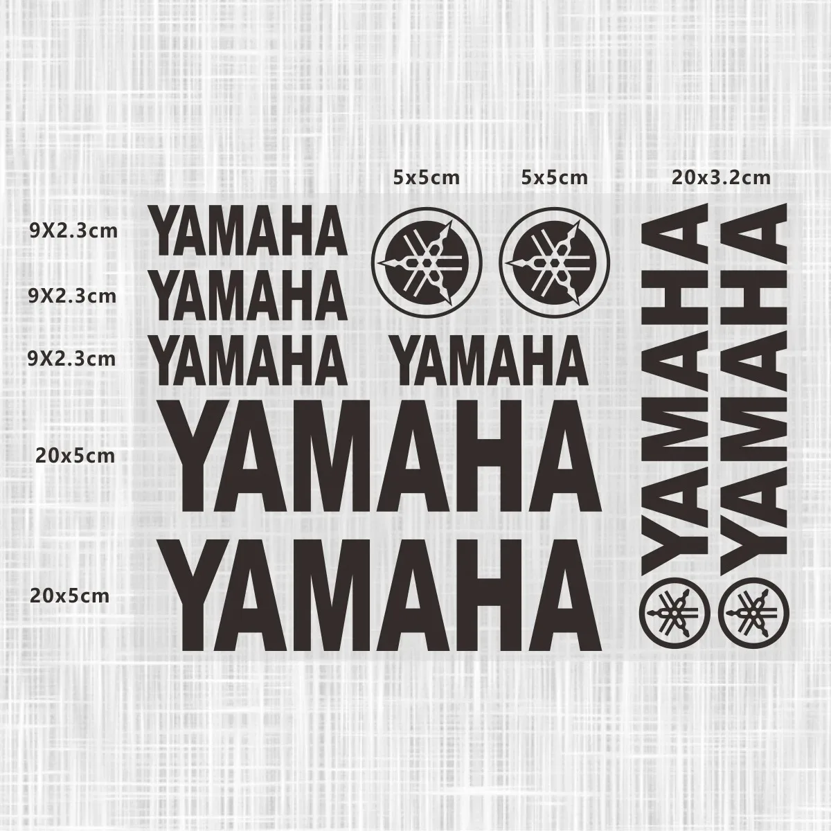 لملصقات ياماها الإنجليزية شعار دواسة دراجة نارية خزان الوقود خوذة الديكور مجموعة ملصقات