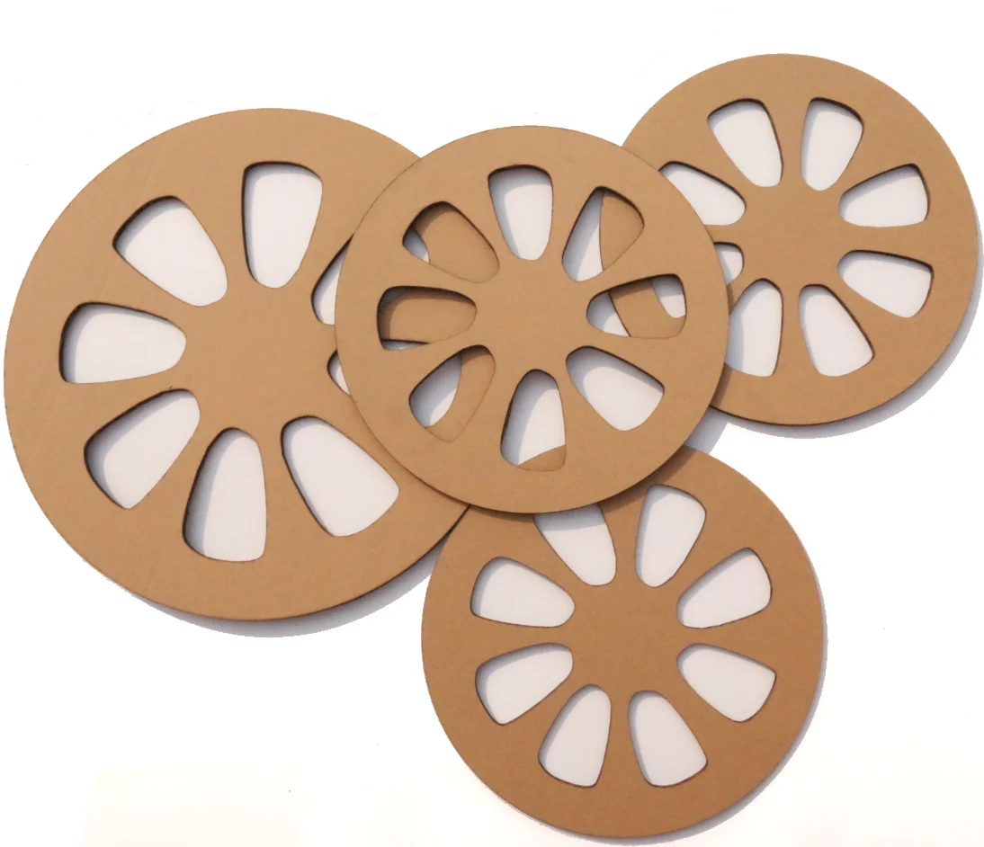 Free Shipping Car Wheel Shape Corrugated Cardboard 4-5mm Thickness for Diy Handmade Material Pack of 10