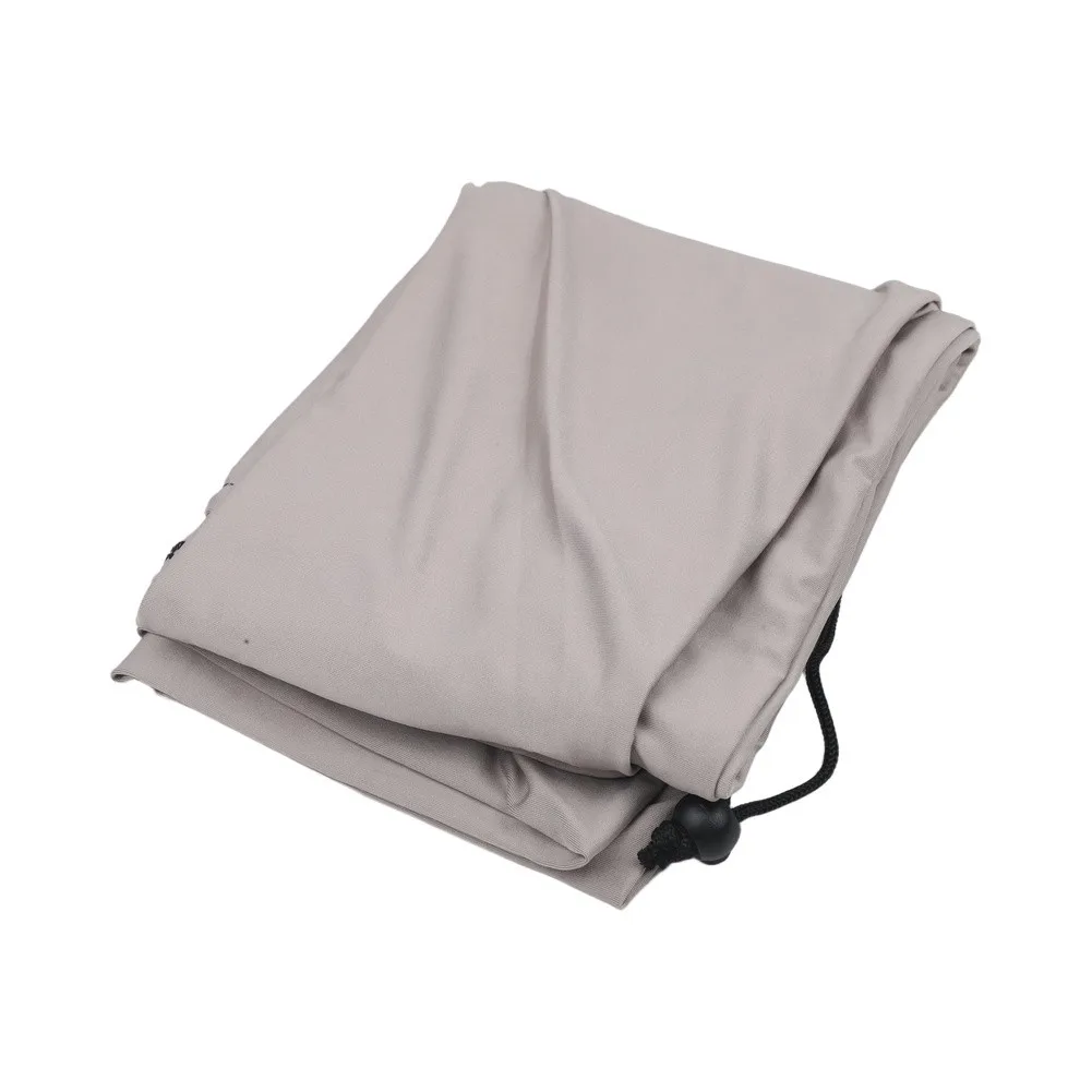 Elastic Folding Bed Storage Bag with Drawstring Dustproof Moisture Resistant for Indoor Outdoor Use Black Grey