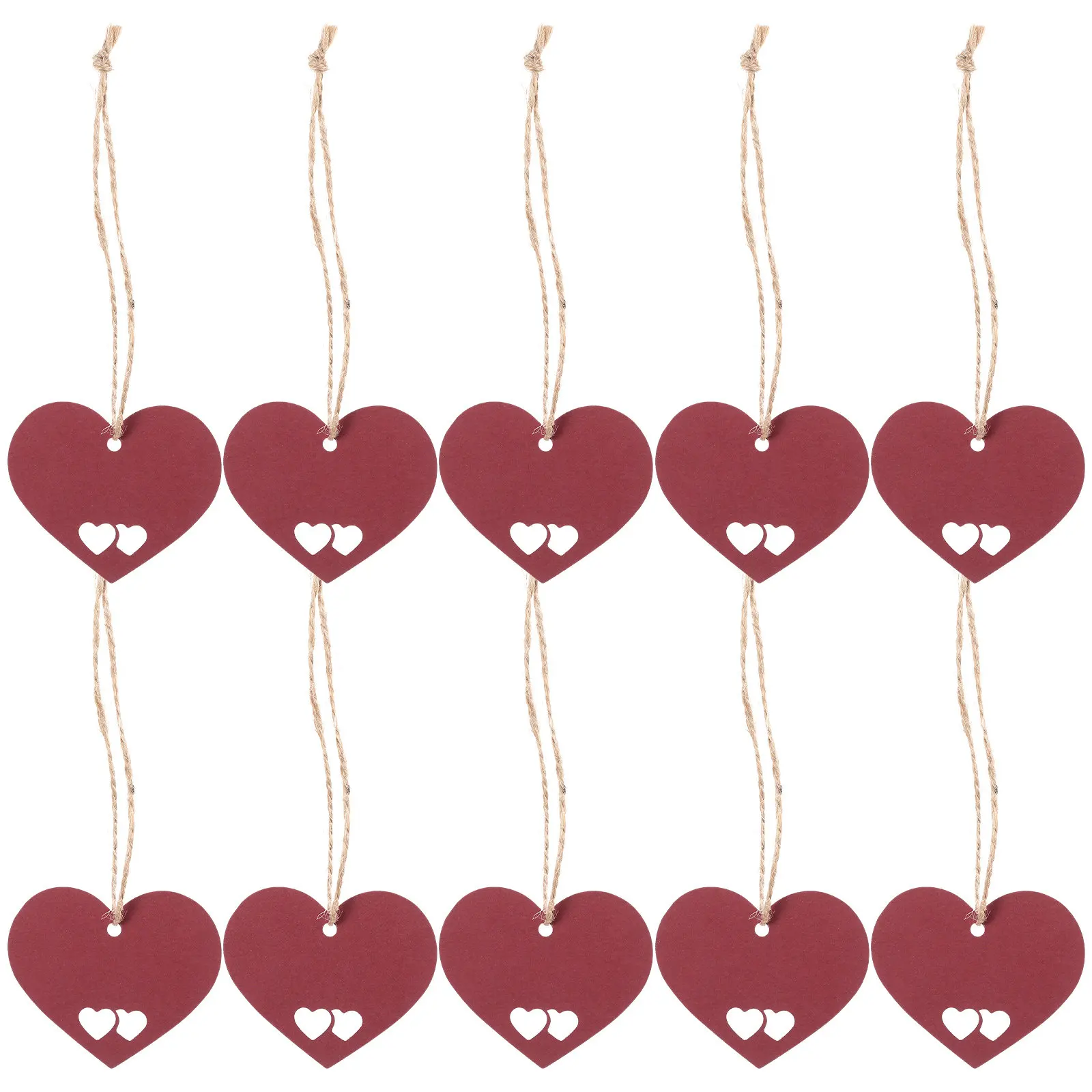 

1Set Paper Tags Heart Cutouts DIY Craft Hanging Blank Gift Tags Multi-Function Decorative Wrapping Labels Heart Cutouts