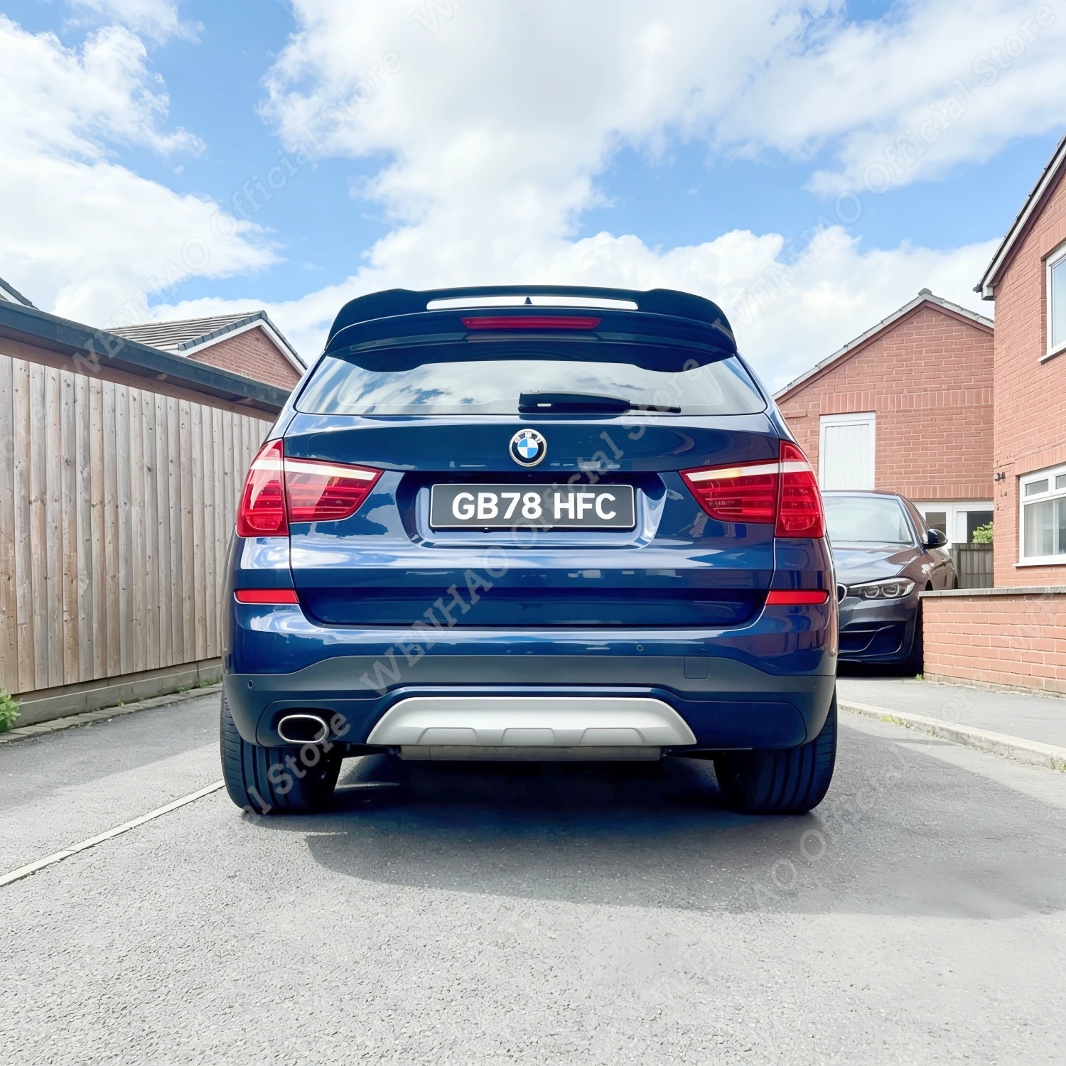 Gloss Black Car Rear Trunk Spoiler Wings For BMW X3 F25 xDrive25i xDrive30i 2010-2017 Tuning Rear Roof Spoiler Caps Body Kits