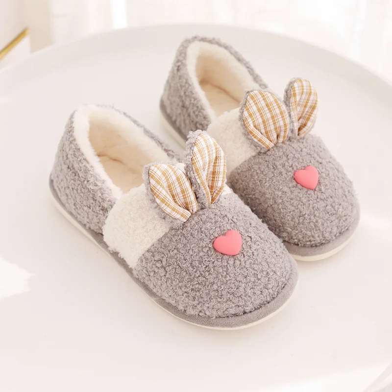 free size simulation animal rabbit plush full package indoor plush slippers kawaii long ears home office must have winter image 2