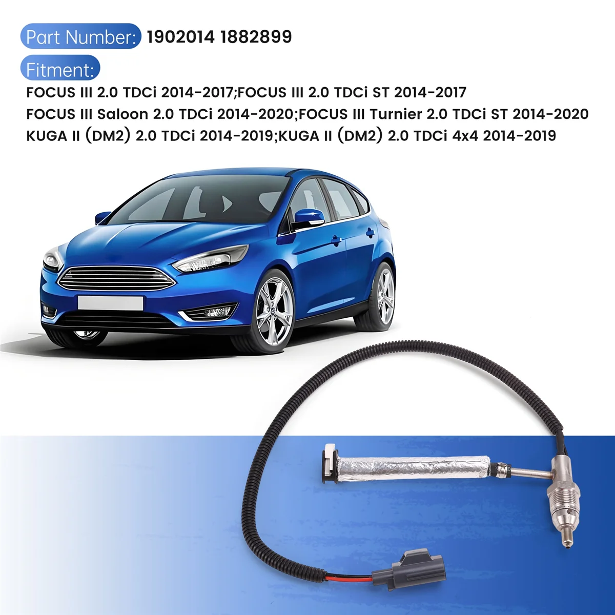 

#19Q Automotive Parts & Accessories,Fuel Vapour Valve Fuel Vaporiser Exhaust Temperature Sensor,Black