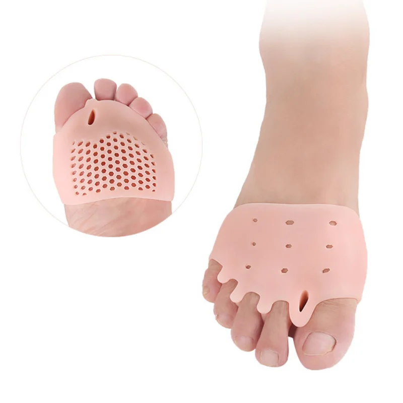 

4Pcs=2Pairs Silicone Metatarsal Pads Toe Separator Pain Relief Foot Pads Orthotics Foot Massage Insoles Forefoot Socks Foot Care