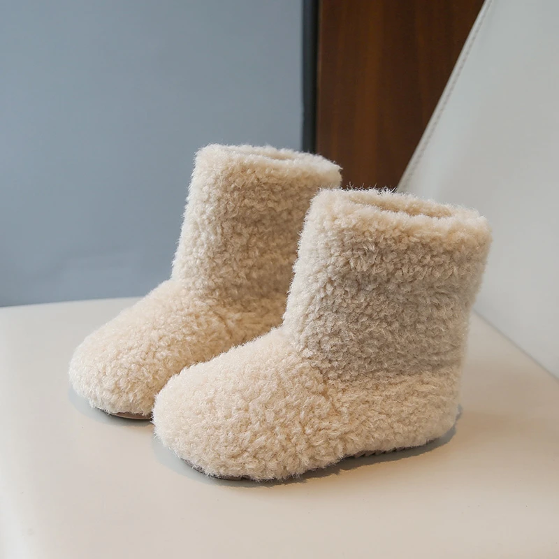 

Ботильоны для девочек, замшевые теплые универсальные детские ботинки принцессы, повседневные зимние детские ботинки в корейском стиле 2025 года, милые элегантные ботинки