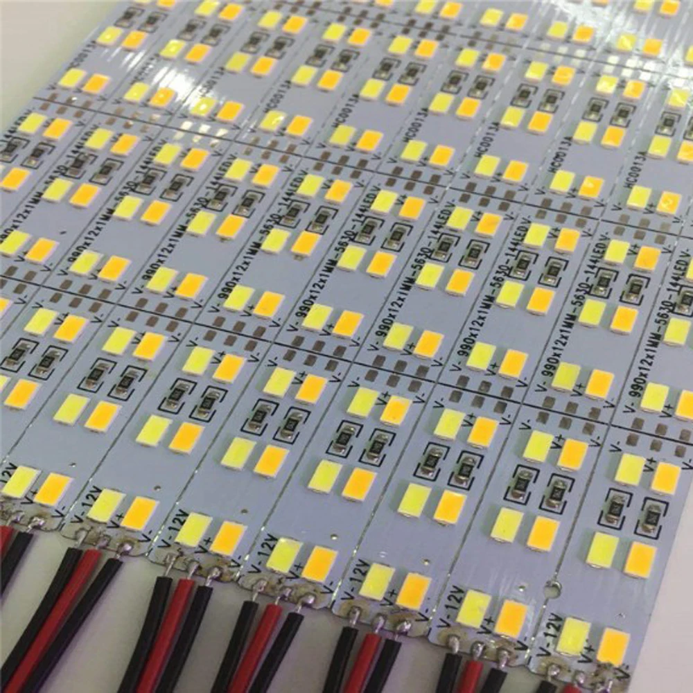 100pcs LED bar light CW+WW double color 50cm 5630 DC12V 12W LED hard strip Warm White + Cool White