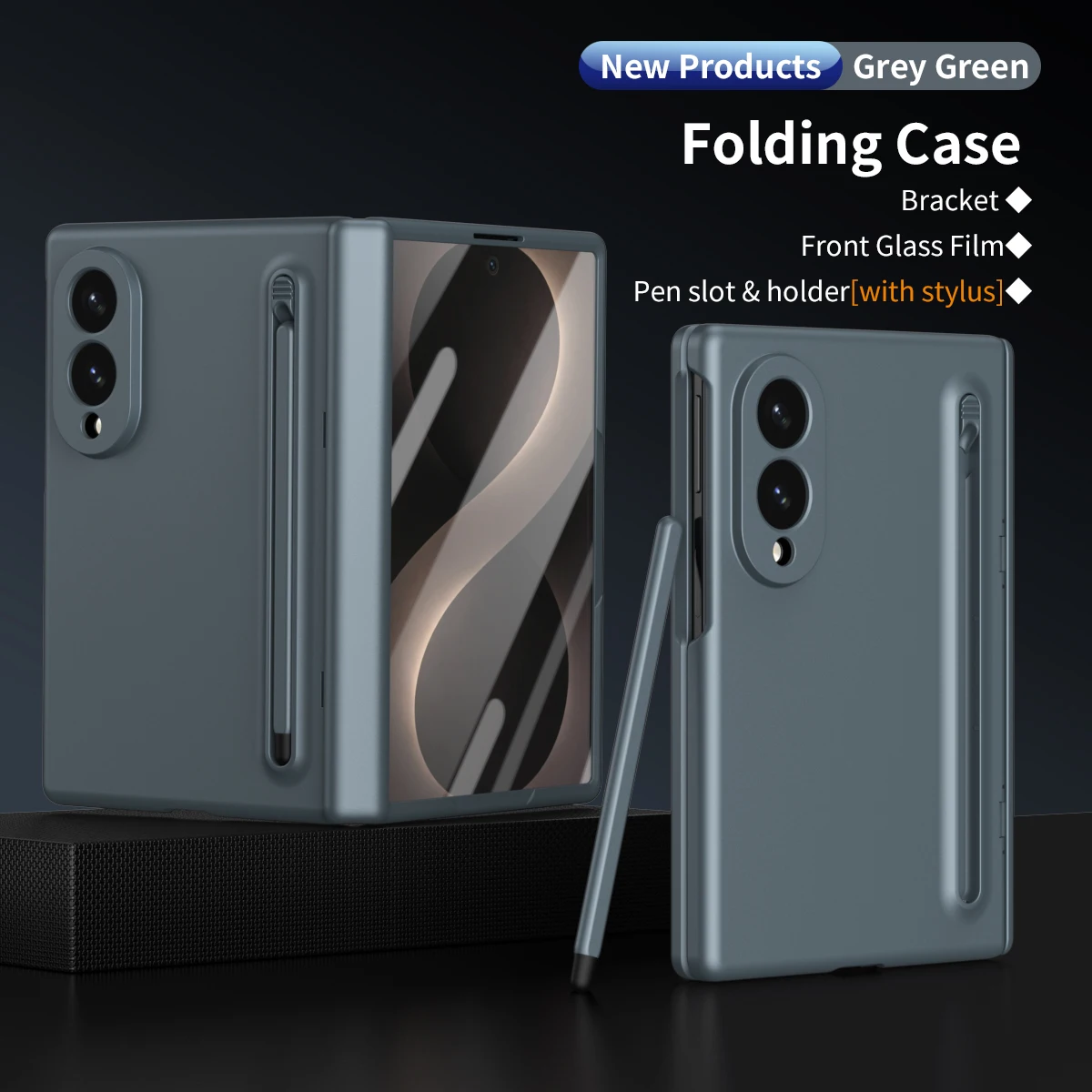 For Samsung Galaxy Z Fold 8 Ultra Z Fold 8 7 6 5 4 Business Case With S Featuring Pen Central Hinge Protection Tempered Film
