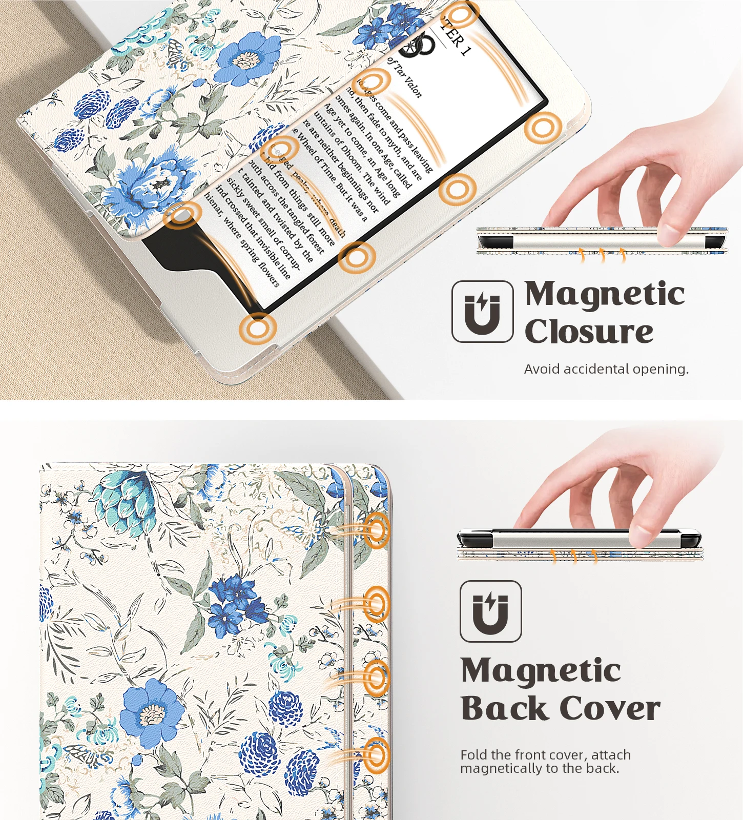 Coque fine en PU pour Kindle Paperwhite, 6.8 \