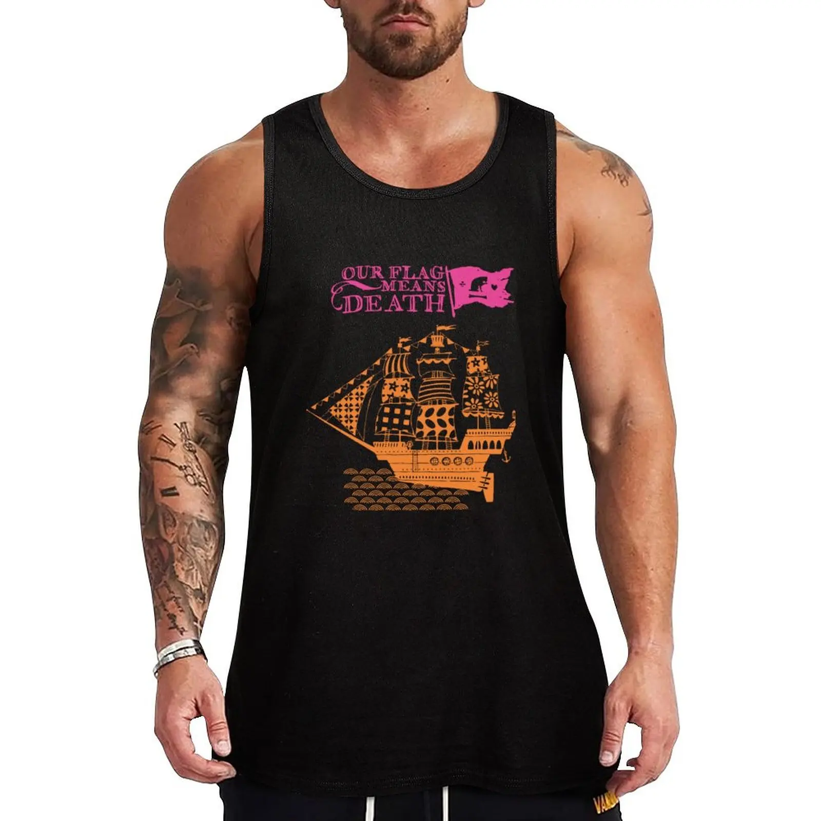 

Our Flag Means Death Tank Top Gym man T-shirts men gym shirt man