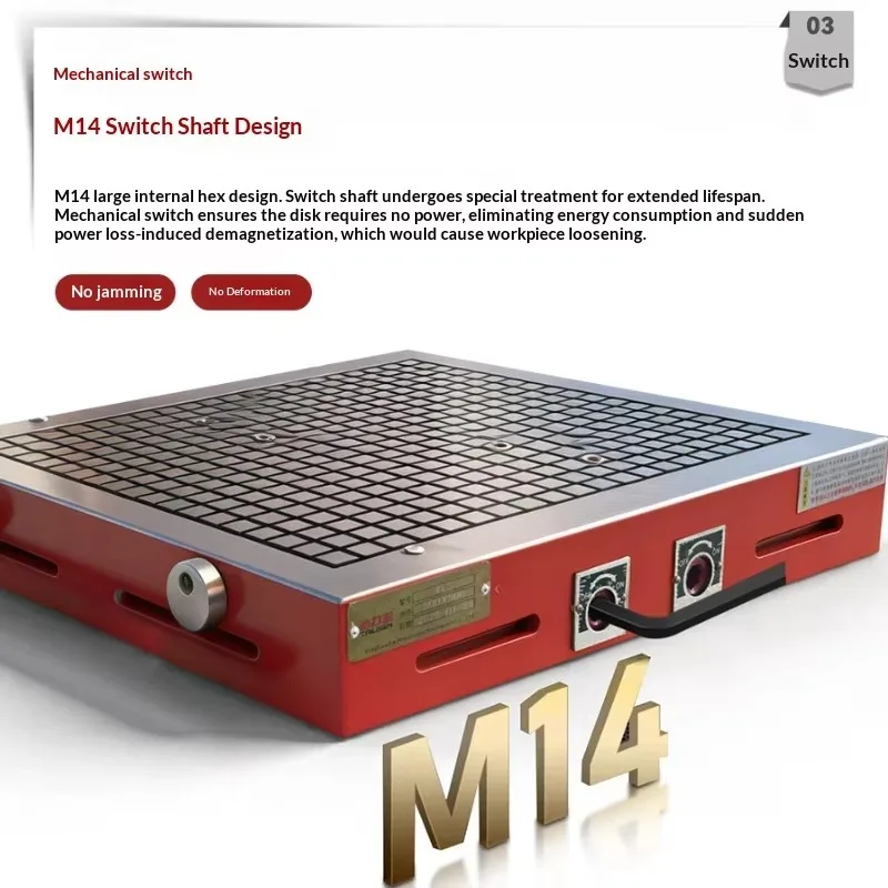 Suction Cup CNC Machining Center Grid-pattern Hardened Plate High-precision Oil-lubricated Ultra-strong Magnetic Table 40kg