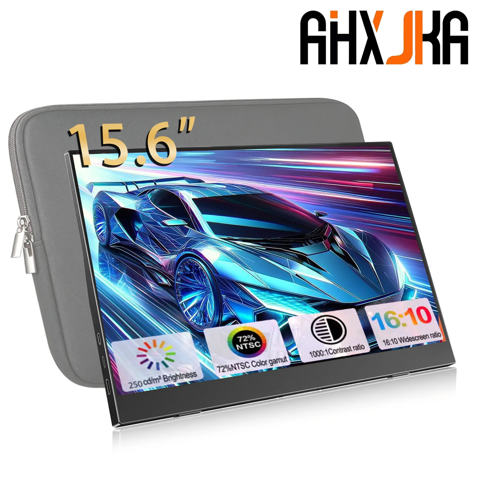 15.6-Inch 1366*768 Portable Monitor For Laptop XBox PS4/ 5 Switch Cell Phone PC Extension Mobile Mointor