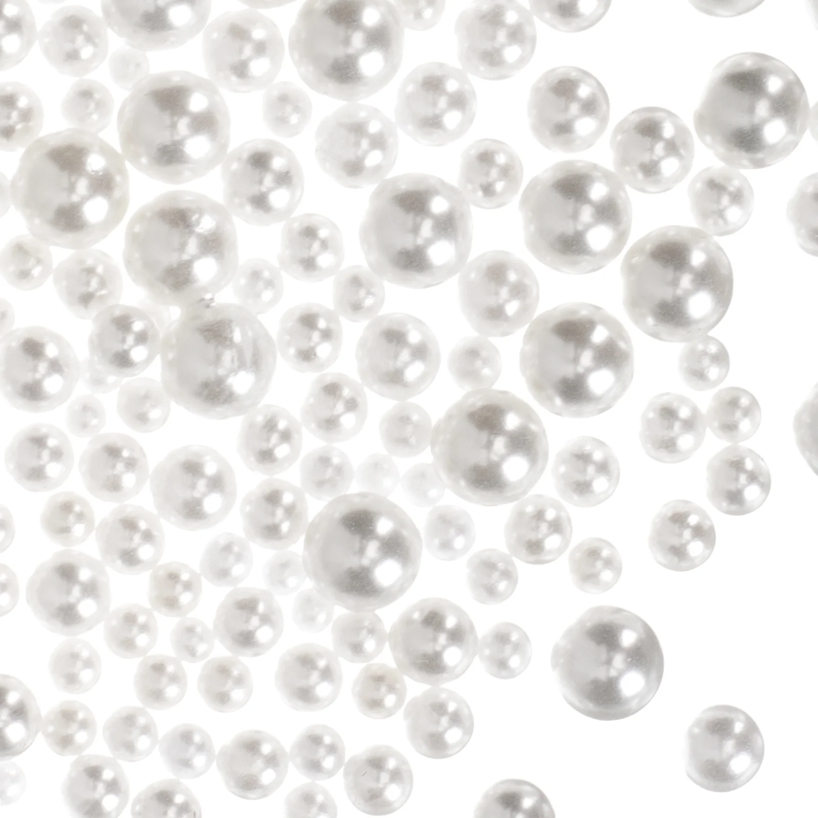 

440 Pcs Pearls Beads No Hole for Crafting Vase Decorate Plastic Round Jewelry Making Filler Decorative Vases